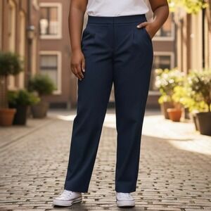NEW Universal Standard Womens 3XL Navy Blue Ponte Knit Trousers Pants Career‎